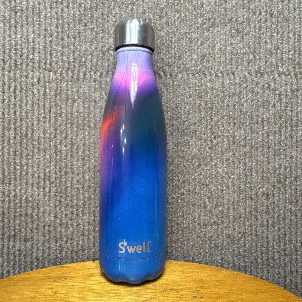 S'well 17oz stainless steel water bottle Aurora watercolor pattern